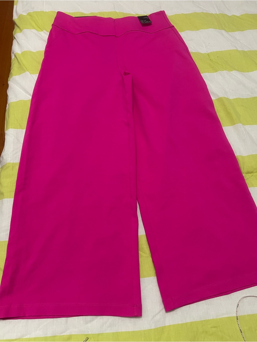 New Wide Leg Pull-On Pants - Hot Pink